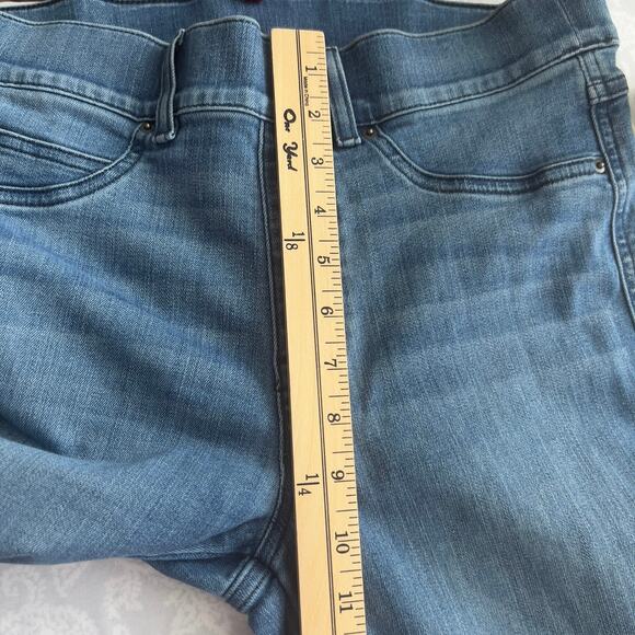 Spanx Kick Flare Indigo Blue Pull On Jeans Size M - Picture 9 of 10